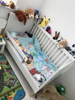 Peuter babybed 70x140 incl matras hoeslaken dekbedovertrek, 70 tot 85 cm, Zo goed als nieuw, Matras, 140 tot 160 cm