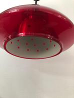 Rood glazen Doria Leuchten hanglamp, Huis en Inrichting, Lampen | Hanglampen, Ophalen, Gebruikt, Vintage, Glas