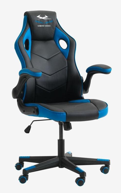 Gamestoel vojens zwart/blauw kunstleer/mesh gamers choice ni, Huis en Inrichting, Bureaustoelen, Nieuw, Bureaustoel, Blauw, Gaming bureaustoel