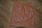 ZGAN bruine / camel leer look rok Cadadia mt. 40 / M, Kleding | Dames, Rokken, Maat 38/40 (M), Bruin, Ophalen of Verzenden, Zo goed als nieuw