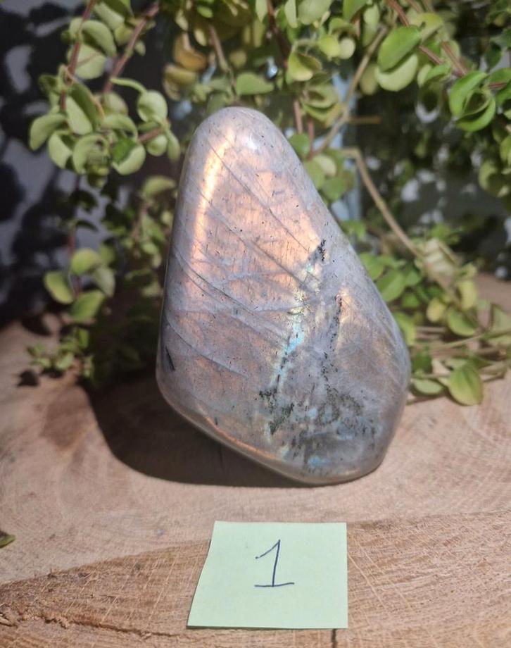 Oranje Labradoriet madagaskar - 344 gram - Prachtig stuk!, Verzamelen, Mineralen en Fossielen, Mineraal, Ophalen of Verzenden