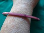 koperen smalle band met roze cloisonné 7 cm nr arm 956, Sieraden, Tassen en Uiterlijk, Antieke sieraden, Armband, Ophalen of Verzenden