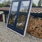 Hardhouten tuindeuren/ dubbele/ openslaande deuren, Doe-het-zelf en Verbouw, Ophalen, Deurkozijn, 225 cm of meer, Zo goed als nieuw