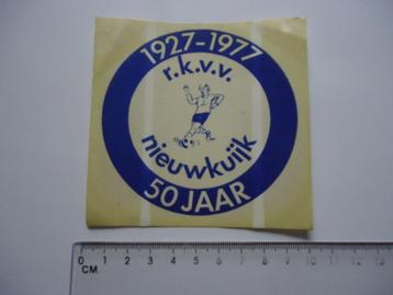 sticker oud RKVV NIEUWKUIJK 1977 Nieuwkuyk voetbal retro beschikbaar voor biedingen