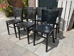 Cafe, bistro stoelen, 6x houten tafel stoelen, Ophalen, Gebruikt, Zwart, Vijf, Zes of meer stoelen