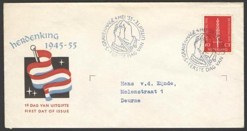 Nederland FDC E22 Met Adres, Zomerzegels 1955, Postzegels en Munten, Postzegels | Eerstedagenveloppen, Beschreven, Nederland, Ophalen of Verzenden