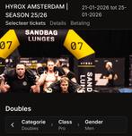 Hyrox kaartjes DOUBLE MEN 23/24 jan AMSTERDAM GEZOCHT!, Twee personen
