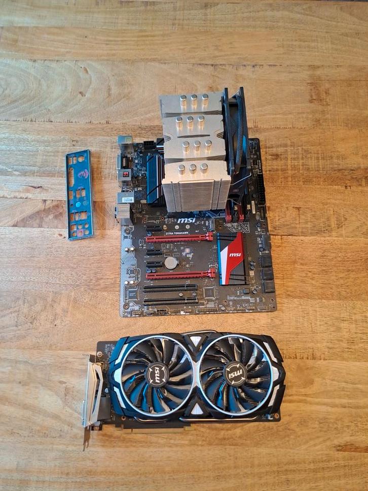 Computer Onderdelen - Moederbord, CPU + Koeler, GPU en RAM, Computers en Software, Moederborden, Gebruikt, Intel, DDR4, Ophalen