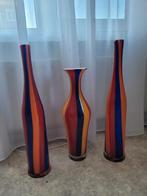 Pracht vazen set Leonardo Mureno glas Roemeense vlag kleuren, Overige kleuren, 50 tot 75 cm, Nieuw, Ophalen of Verzenden