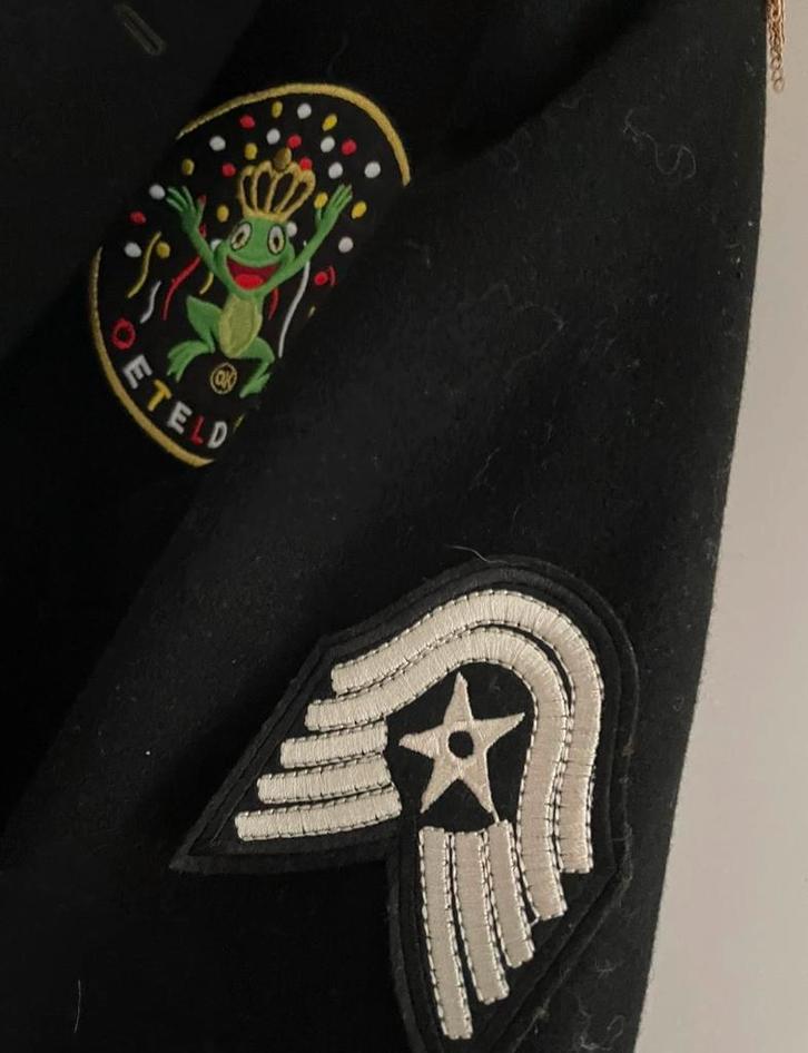 Oeteldonk Jasje Colbert Maat M, Kleding | Heren, Kostuums en Colberts, Gedragen, Maat 48/50 (M), Zwart, Ophalen of Verzenden