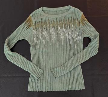 ACTIE Dames meiden pullover trui met glitter mintgroen 36 38 beschikbaar voor biedingen