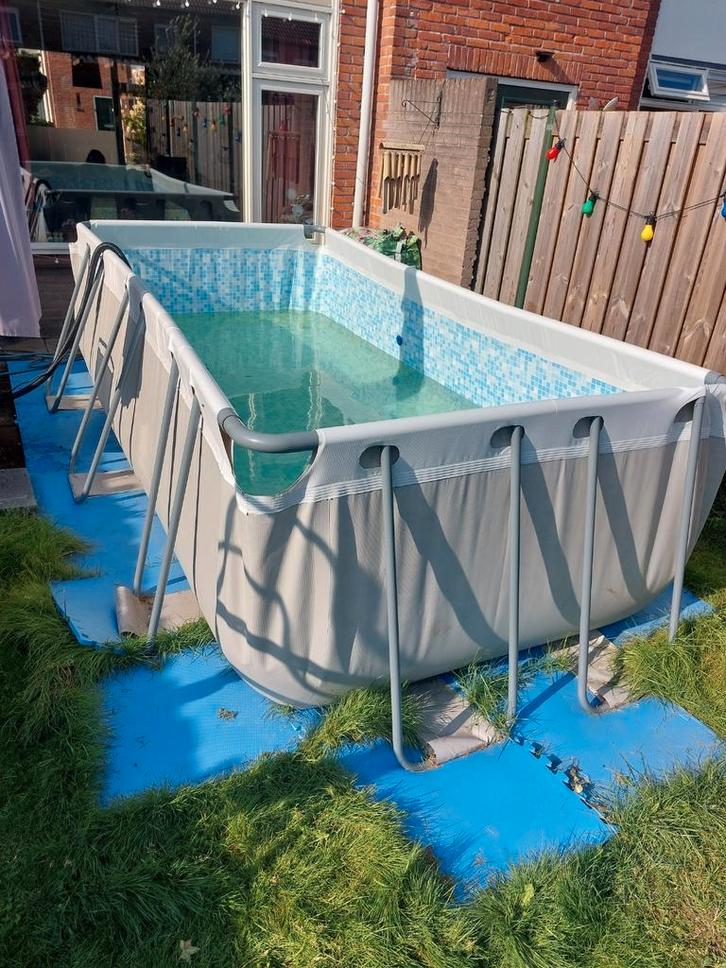 Zwembad 400x200x100 cm - Compleet!, Tuin en Terras, Zwembaden, Zo goed als nieuw, Opzetzwembad, 80 tot 120 cm, 200 tot 400 cm