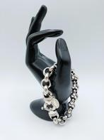 Zilveren grove jasseron armband met grote sluiting, La Niki,, Gebruikt, Info@zilverwebsite.nl, Verzenden, Zilverwebsite.nl
