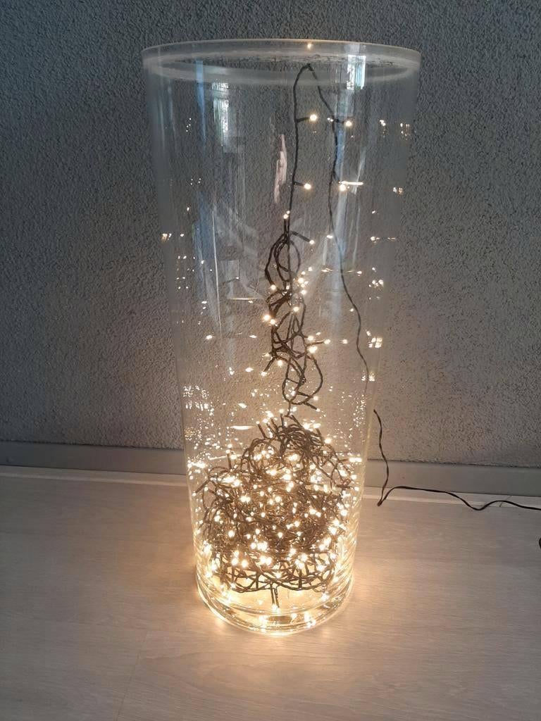 Glazen vaas 65 cm hoog exclusief accessoires, Huis en Inrichting, Ophalen, Gebruikt, Overige kleuren, 50 tot 75 cm