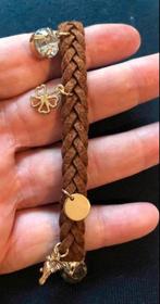 Armband h&m bruin suède look bedels goud nieuw, Overige materialen, Bruin, Verzenden, Nieuw