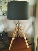 Tafellamp op statief  80 cm, 50 tot 75 cm, Metaal, Vintage, Ophalen of Verzenden