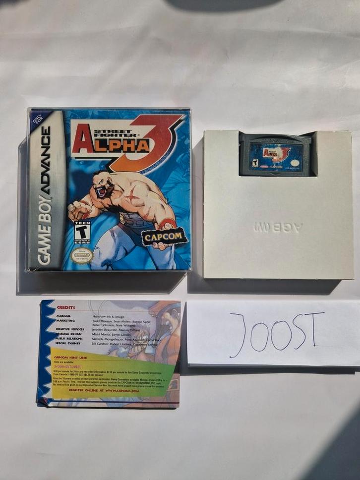 Street fighter Alpha 3 Gameboy advance compleet, Spelcomputers en Games, Games | Nintendo Game Boy, Zo goed als nieuw, Vechten