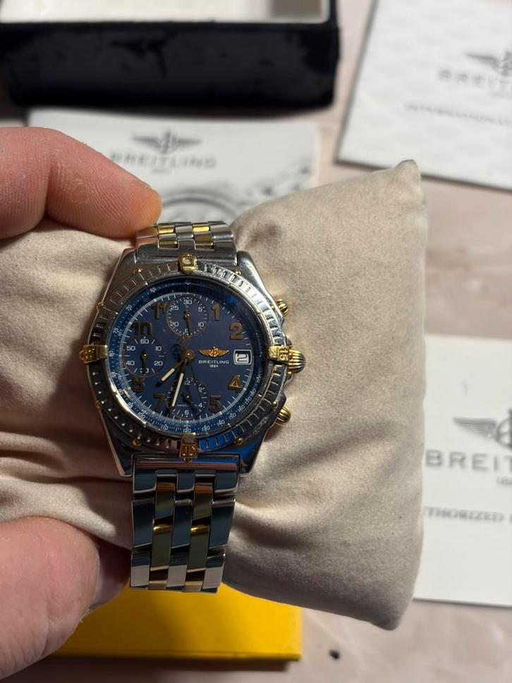 breitling chronomat B13050 18k goud, Sieraden, Tassen en Uiterlijk, Horloges | Heren, Zo goed als nieuw, Breitling, Goud, Ophalen