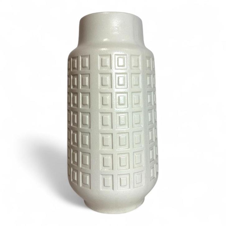 West-Germany vloervaas 226-50 "Inka", Huis en Inrichting, Woonaccessoires | Vazen, Gebruikt, Wit, Minder dan 50 cm, Aardewerk of Porselein