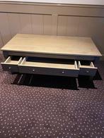 Mooie massief eiken houten salontafel met lades nieuwstaat, Ophalen, 100 tot 150 cm, Eikenhout, Nieuw