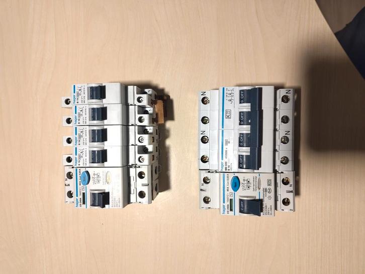 Hager aardlek, automaten, kookgroep, Doe-het-zelf en Verbouw, Elektra en Kabels, Zo goed als nieuw, Overige typen, Ophalen of Verzenden