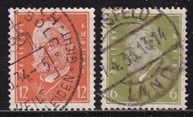 804 - Duitse Rijk michel 465/466 gestempeld , Rijkspresident, Postzegels en Munten, Postzegels | Europa | Duitsland, Verzenden