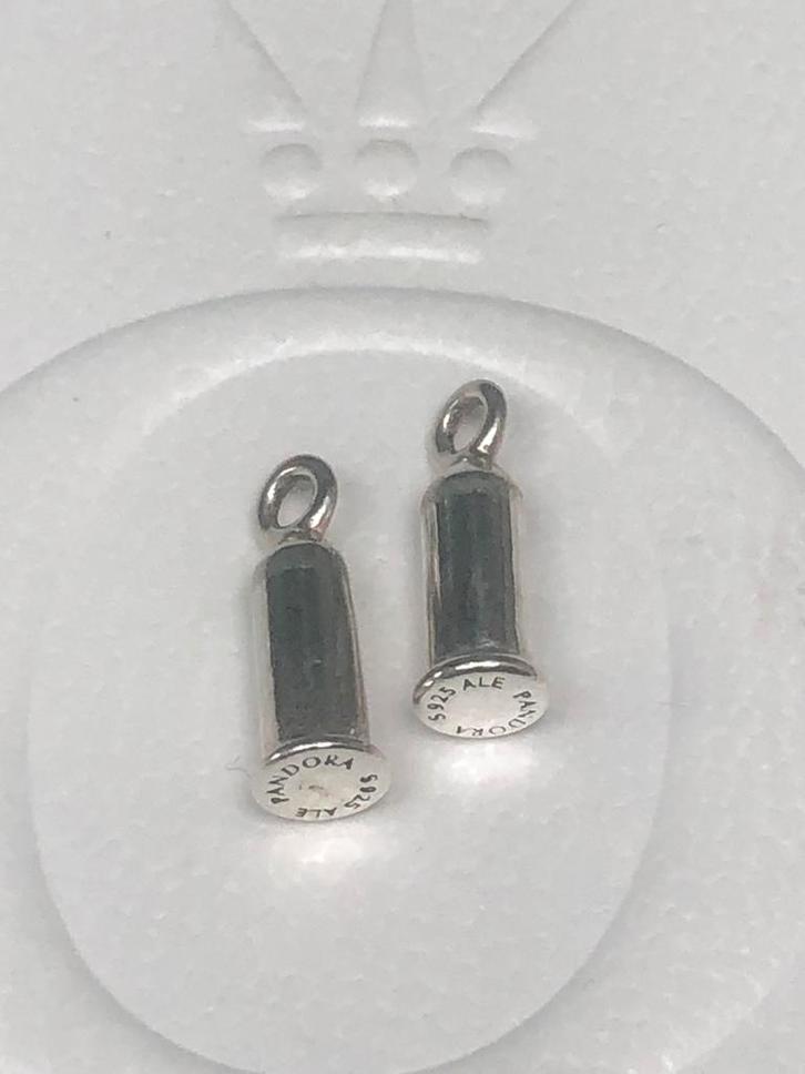 Pandora “tonnetjes” voor oorbellen met bedels, Sieraden, Tassen en Uiterlijk, Oorbellen, Zo goed als nieuw, Zilver, Ophalen