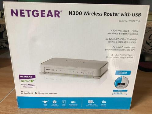 Router N300 'Netgear' + USB aansluiting en voedingskabel, Computers en Software, Routers en Modems, Zo goed als nieuw, Router