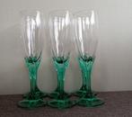 Bormioli Rocco bouquet Emerald green champagne glazen, Antiek en Kunst, Ophalen of Verzenden