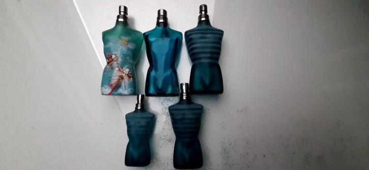 Lege Jean Paul Gaultier parfumflessen 125-75-50ml, Verzamelen, Parfumverzamelingen, Gebruikt, Parfumfles, Ophalen of Verzenden