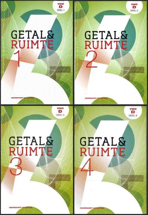Getal & Ruimte Wiskunde D VWO Deel 1, 2, 3, 4 + Uitwerkingen, Boeken, Schoolboeken, Nieuw, Wiskunde B, VWO, Ophalen of Verzenden
