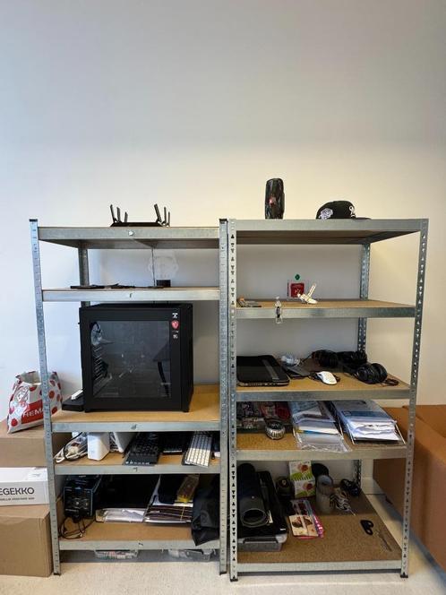 2x Metalen Stellingkast 176 x 90 x40 cm | Opbergkast, Huis en Inrichting, Kasten | Stellingkasten, Zo goed als nieuw, Ophalen