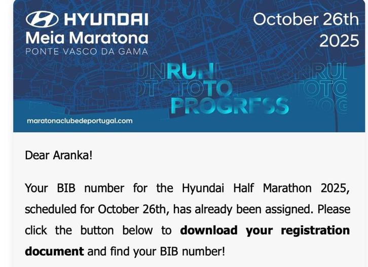 Startbewijs halve marathon Lissabon, Tickets en Kaartjes, Sport | Overige, Eén persoon, Oktober