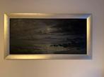 Nachtelijk Zeegezicht met Maan met Black light, Antiek en Kunst, Kunst | Schilderijen | Klassiek, Ophalen of Verzenden