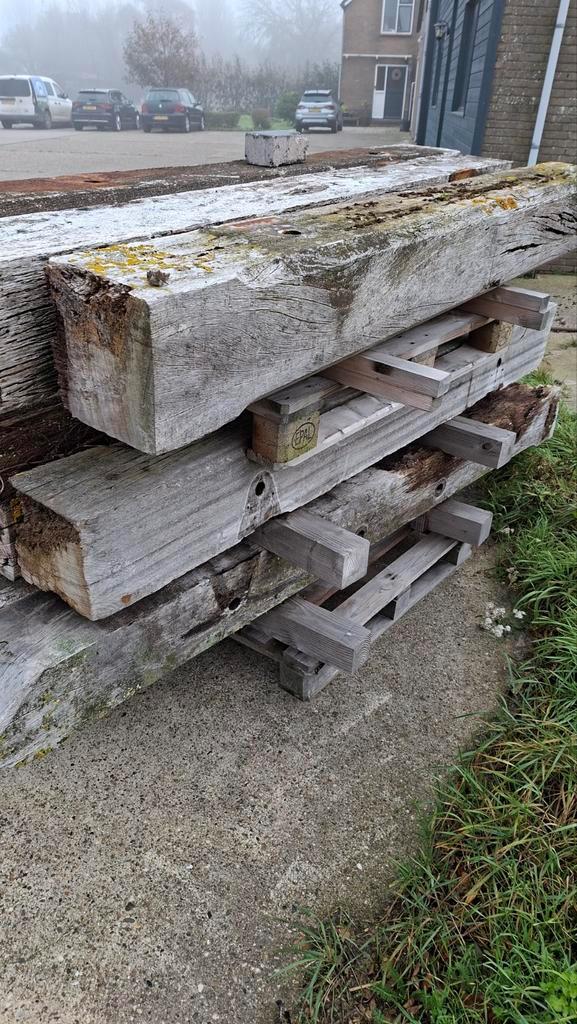 Oude Azobe Balken - Robuust & Karakteristiek, Doe-het-zelf en Verbouw, Hout en Planken, Ophalen of Verzenden