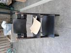 1 zwarte stokke kinderstoel met 2 leuningen, Ophalen of Verzenden, Gebruikt, Meegroeistoel