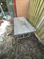 Tuintafel/werktafel. gratis af te halen., Tuin en Terras, Picknicktafels, Ophalen of Verzenden, Zo goed als nieuw, Rechthoekig