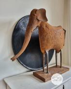 Vintage / metalen olifant/ brocante -S29-, Ophalen of Verzenden