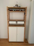 Multifunctionele metalen/houten opbergkast, Ophalen, Zo goed als nieuw