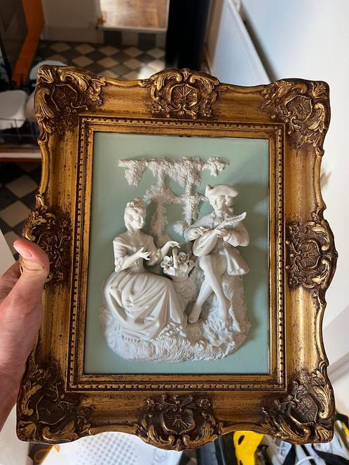 Vintage wanddecoratie barok stijl reliëf in porselein, Antiek en Kunst, Kunst | Schilderijen | Klassiek, Ophalen of Verzenden