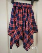 Asymmetrische rok donkerblauw rood geblokt stretch stoer, Ophalen of Verzenden, Zo goed als nieuw, Meisje, Jurk of Rok