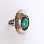 Navajo ring turkoois sterling zilver 925 maat 16 MCM VS 50er, Gebruikt, Verzenden, Kleiner dan 17, Met edelsteen
