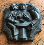 Brons plaquette 10cm Jezus breekt brood, Ophalen of Verzenden, Zo goed als nieuw