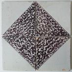 antieke tegels Wezen in mangaan., Antiek en Kunst, Verzenden