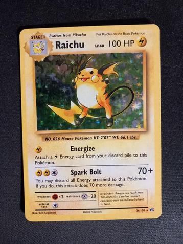 Pokemon Raichu 36/108 XY: Evolutions Holo Excellent beschikbaar voor biedingen