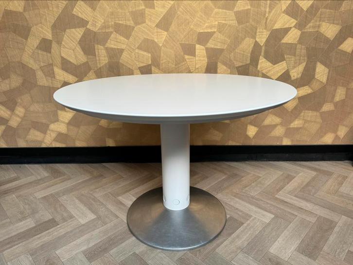 Arco diabolo rond wit, Huis en Inrichting, Tafels | Eettafels, Zo goed als nieuw, 100 tot 150 cm, 50 tot 100 cm, Rond, Ophalen of Verzenden