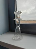 glazen kandelaar met noppen vintage, Overige materialen, Overige kleuren, Ophalen of Verzenden, Zo goed als nieuw