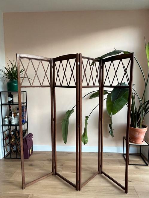 Mooi eikenhouten kamerscherm, Huis en Inrichting, Woonaccessoires | Kamerschermen, Gebruikt, Ophalen