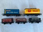 5x Hornby wagons, Overige merken, Gebruikt, Gelijkstroom, Wagon