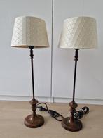 tafel lampen 2 stuks, Ophalen, Hout, 50 tot 75 cm, Zo goed als nieuw